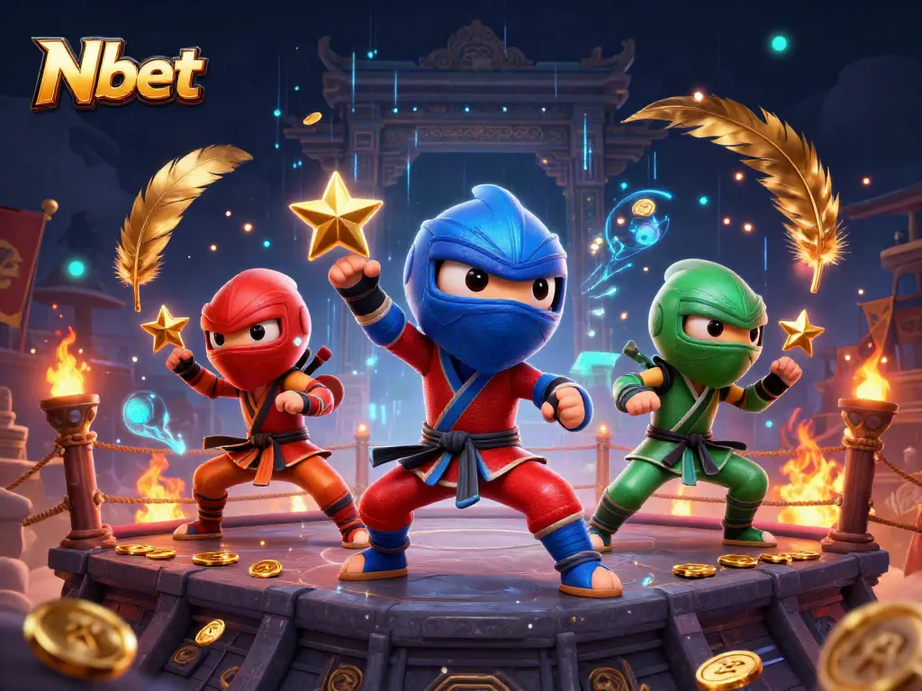 Engage in winning strategies with N bet, showcasing vibrant martial arts-themed casino elements.