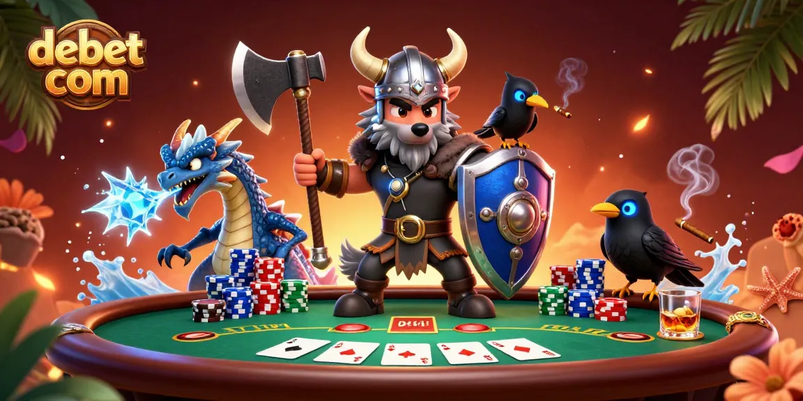 Engage with debet com through exhilarating poker action featuring Viking characters.