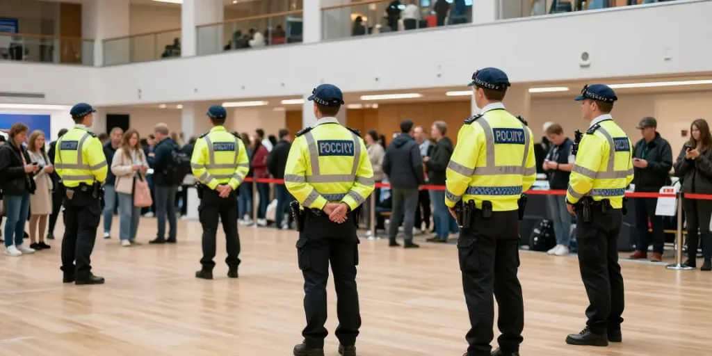 Security Company personnel conducting event assessments in London, ensuring community safety.