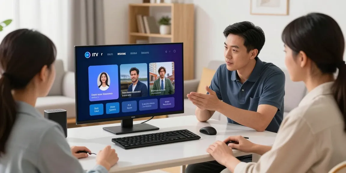 Expert IPTV reseller providing local services in a client’s living room, ensuring quality setup.