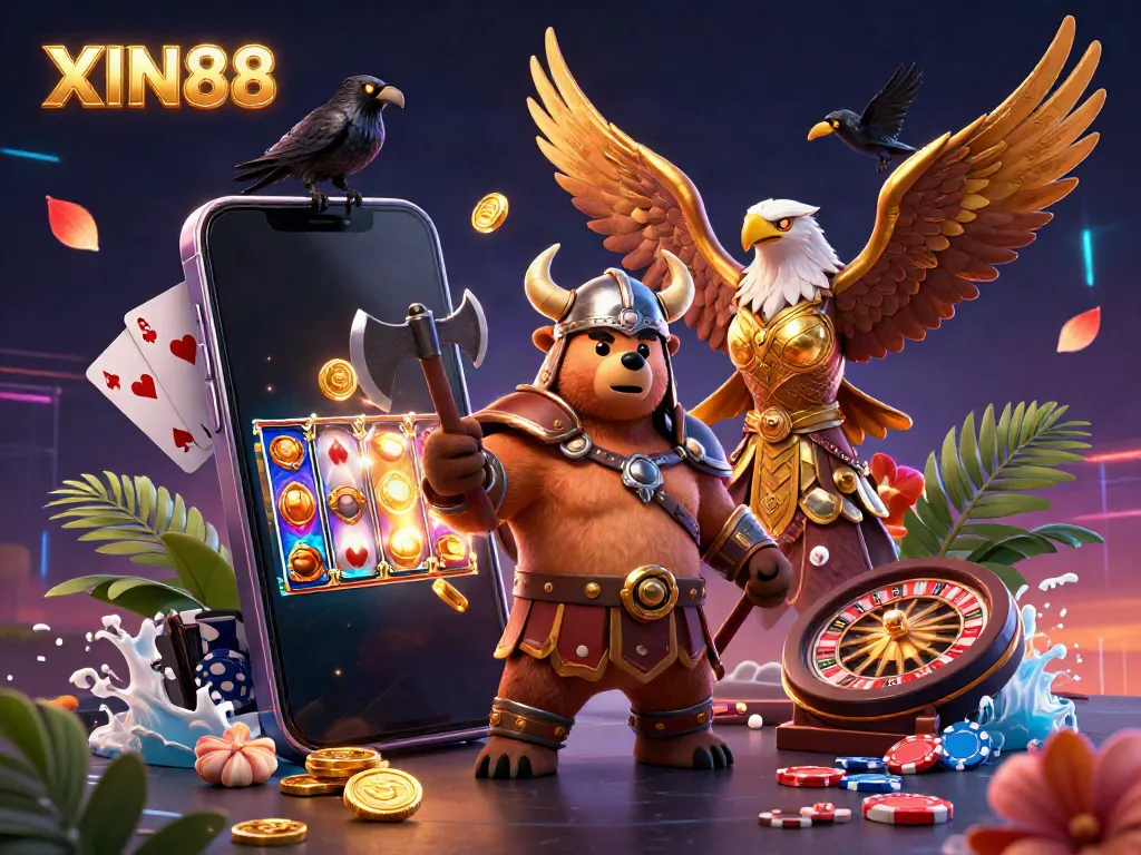 XIN88 offers exhilarating gaming experiences with vibrant characters, slot games, and exciting casino elements.