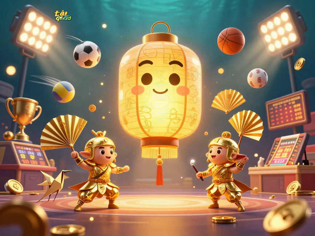 Engage with the vibrant night market casino scene featuring tải go88 with golden symbols and dynamic sports elements.